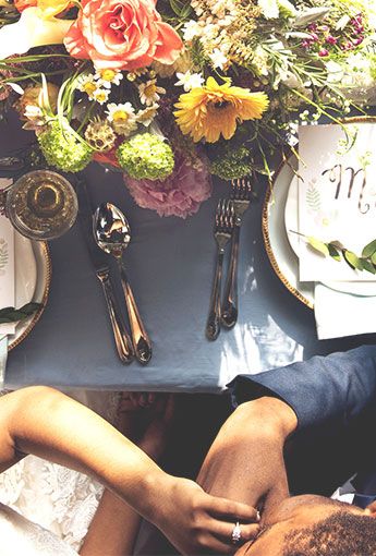 Couple in a table